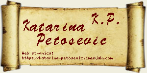 Katarina Petošević vizit kartica